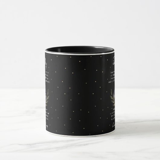 Von Bump bis Vater Meldung Gold Leaf Black Tasse (Zentrum)