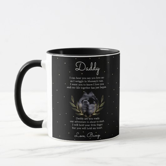 Von Bump bis Vater Meldung Gold Leaf Black Tasse (Links)
