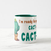 Von cact-i bis cat-us, niedliche Valentinschaltflä Zweifarbige Tasse (Mittel)