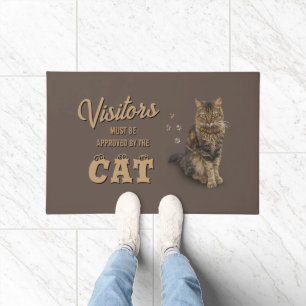 Von Cat 😸 Door Mat genehmigte Besucher Fußmatte