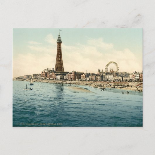 Von Central Pier, Blackpool, England Postkarte (Vorderseite)