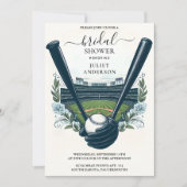 Von Champions Team Ball Field Baseball Brautparty Einladung (Vorderseite)