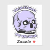 Von Chaos und Icate-Kaffee gespeist Aufkleber (Blatt)