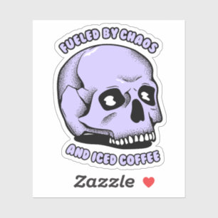 Von Chaos und Icate-Kaffee gespeist Aufkleber