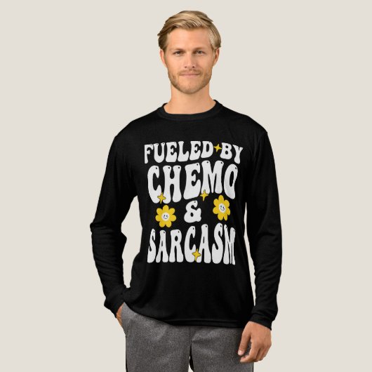 Von Chemo und Sarcasm gespeist Chemotherapie Kann Tri-Blend Shirt (Volle Vorderseite)