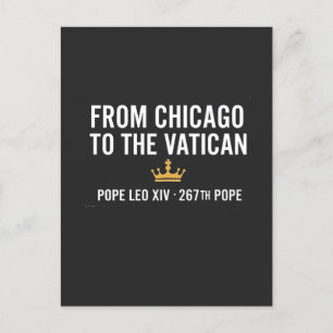 Von Chicago bis zum Vatikan Papst Leo 267. Einladungspostkarte