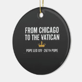 Von Chicago zum Vatikanischen Papst Leo 267. Keramik Ornament (Links)