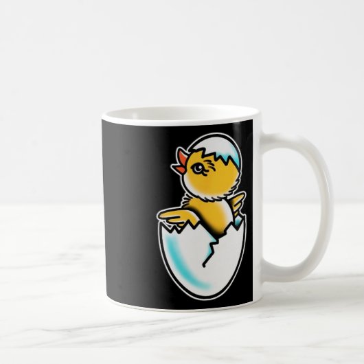 Von Chick Cracked Egg Spring Chicken  Kaffeetasse (Rechts)