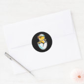 Von Chick Cracked Egg Spring Chicken Runder Aufkleber (Umschlag)