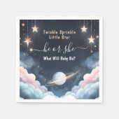 Von Cloud Twinkle Twinkle Little Star Gender Revea Serviette (Vorderseite)