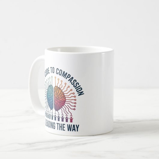 Von Code bis Mitgefühl - KI als Wegbereiter Kaffeetasse (Vorderseite Links)