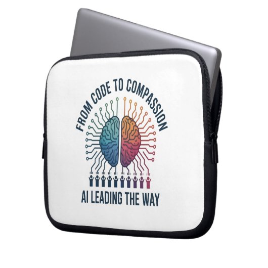 Von Code bis Mitgefühl - KI als Wegbereiter Laptopschutzhülle (Vorderseite Links)