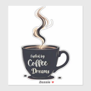 Von Coffee Dreams gespeist Student Tasse Aufkleber