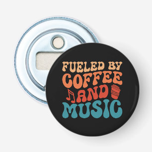 Von Coffee & Music Retro gespeist Vintage Typograf Flaschenöffner