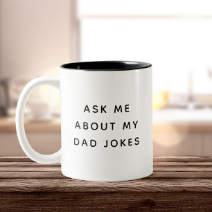 Von Coffee & Vater Jokes gespeist Funny Spaß Zweifarbige Tasse
