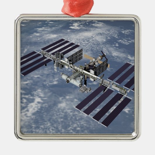 Von Computer generierte Ansicht 2 Silbernes Ornament (Vorne)