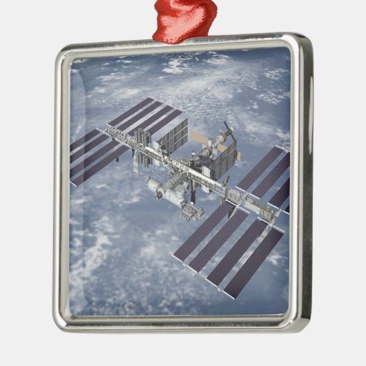 Von Computer generierte Ansicht 2 Silbernes Ornament (Links)