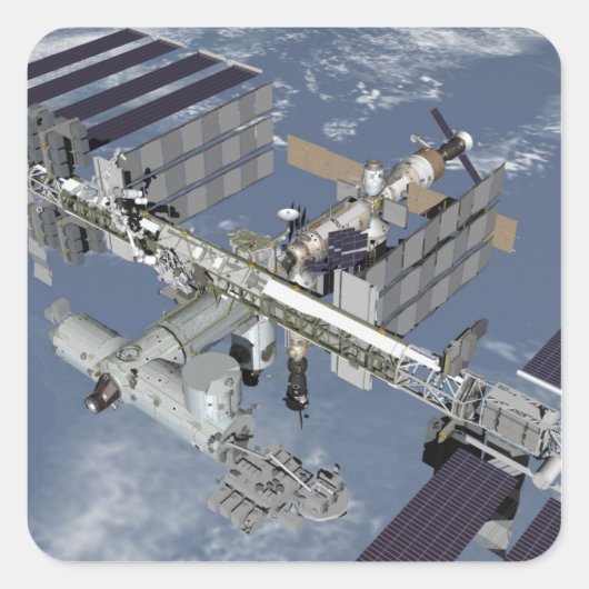 Von Computer generierte Ansicht 5 Quadratischer Aufkleber (Vorderseite)