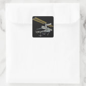 Von Computer generierte Ansicht Quadratischer Aufkleber (Tasche)