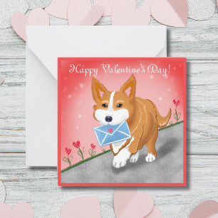 Von Corgi gelieferter Sweet Heart Letter Mitteilungskarte