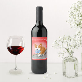 Von Corgi gelieferter Sweet Heart Letter Weinetikett