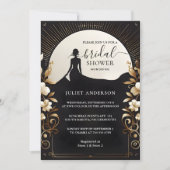 Von Costume Men Tuxedo Bold Black Krawatte Brautpa Einladung (Vorderseite)