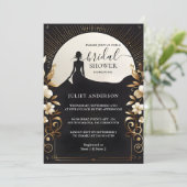 Von Costume Men Tuxedo Bold Black Krawatte Brautpa Einladung (Stehend Vorderseite)