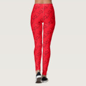 Von Cupidos Pfeil getroffene Herzen Leggings (Rückseite)