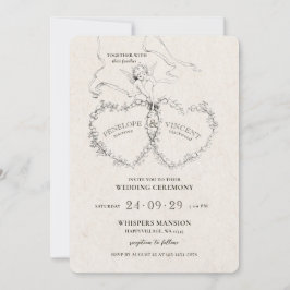 Von Cupids Arrow-Einladung zur Hochzeit gestoßen Einladung