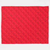 Von Cupids Arrow gestohlene Herzen Fleecedecke (Vorderseite (Horizontal))