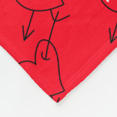 Von Cupids Arrow gestohlene Herzen Fleecedecke (Ecke)