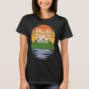Von Dallas Landkreis Missouri Vintag Sunset T-Shirt