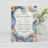 Von Dark Fun Star Prom Starry Night Sky Quinceaner Einladung (Stehend Vorderseite)