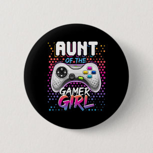 Von dem Gamer-Girl-Matching-Videospiel-Geburtstags Button