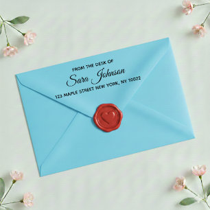 Von dem Schreibtisch von Custom Adress-Stempel Permastempel
