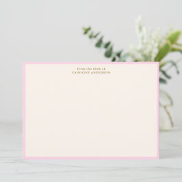 Von dem Schreibtisch von Pink Cream Personalisiert Mitteilungskarte
