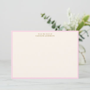 Von dem Schreibtisch von Pink Cream Personalisiert Mitteilungskarte