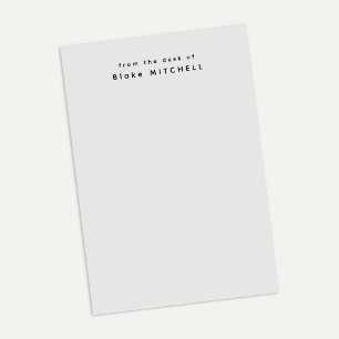 Von dem Schreibtisch von Simple Monogram Grau Post-it Klebezettel