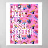 Von den 90er Jahren gerettet Buchstaben Zach Kelly Poster (Vorne)