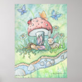 Von den Banken der Silver Stream Fairy Bunny Poste Poster (Vorne)