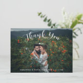 Von den Bergen danken Wedding | Ihnen flache Karte (Stehend Vorderseite)