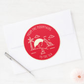 Von den Bergen zum Meer Runder Aufkleber (Umschlag)