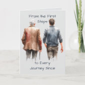 Von den ersten Schritten - jede Reise glücklich Ge Karte (Vorderseite)