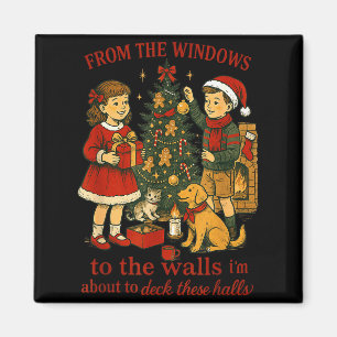 Von den Fenstern bis zu den Wänden Weihnachtsspaß Magnet