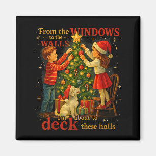 Von den Fenstern zu Wänden diese Hallen weihnachtl Magnet
