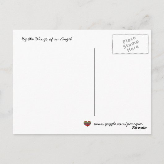 Von den Flügeln einer Engel ukrainischen Volkskuns Postkarte (Rückseite)