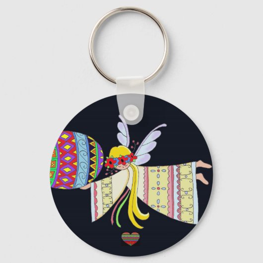 Von den Flügeln einer Engel ukrainischen Volkskuns Schlüsselanhänger (Vorderseite)