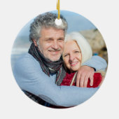 Von den Godeltern - Taufe Orange Blume Keramik Ornament (Hinten)