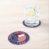 Von den Karolinen North, phone heiraten zu Runder Pappuntersetzer (Vor Ort)