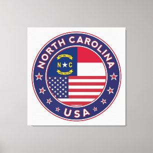 Von den Karolinen North, USA States, Von den Leinwanddruck